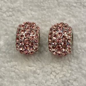 Brighton Set 2 Ice Diva Pink Rhinestone Spacer Bead
